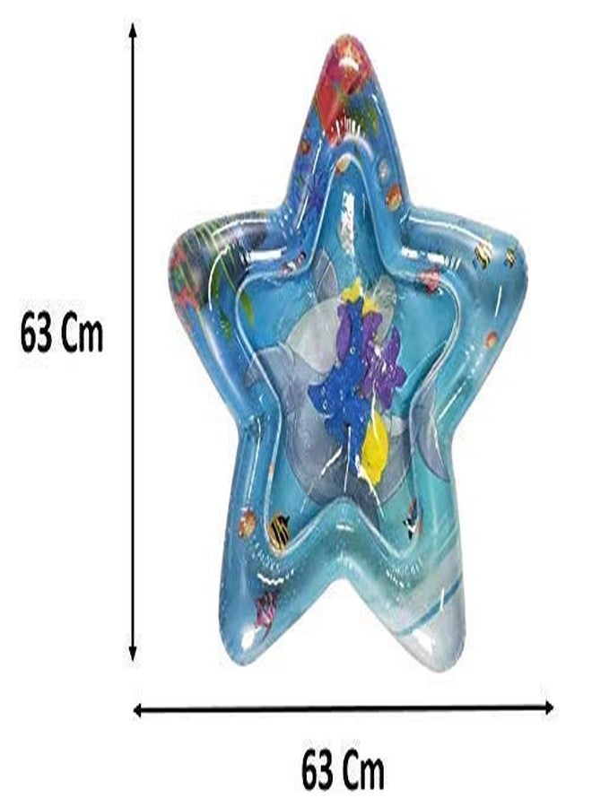RGKJAS Baby Star Shaped Colorful Inflatable Water Play Mat Tummy Time Infant Fun Mat Child Development Play Center by (Blue). - Image 2